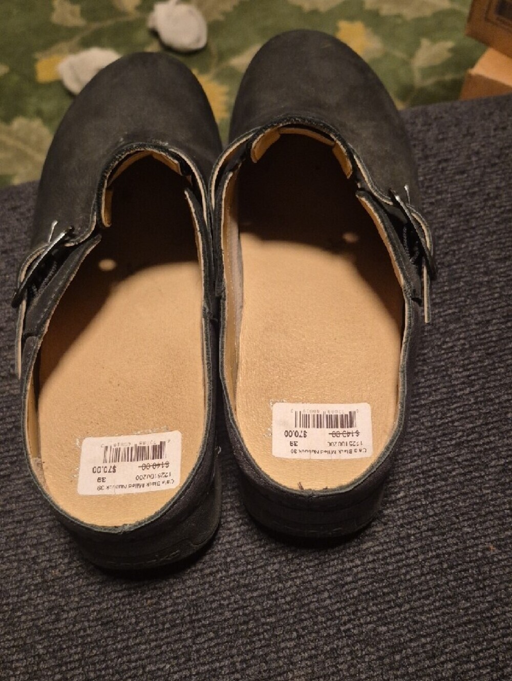 Dansko Black Leather Clogs with Buckle - Picture 4 of 11